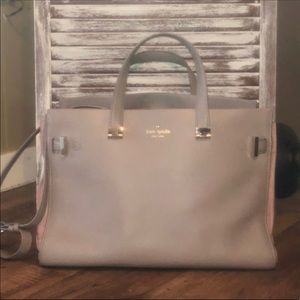 Kate Spade Large Handbag Gray with pink sides